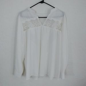 Front and Back Laced Polyester Blouse- No brand